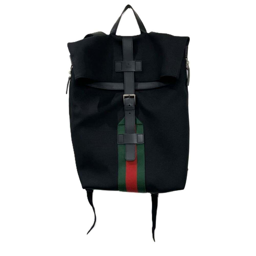 GUCCI Authentic Black Canvas Backpack